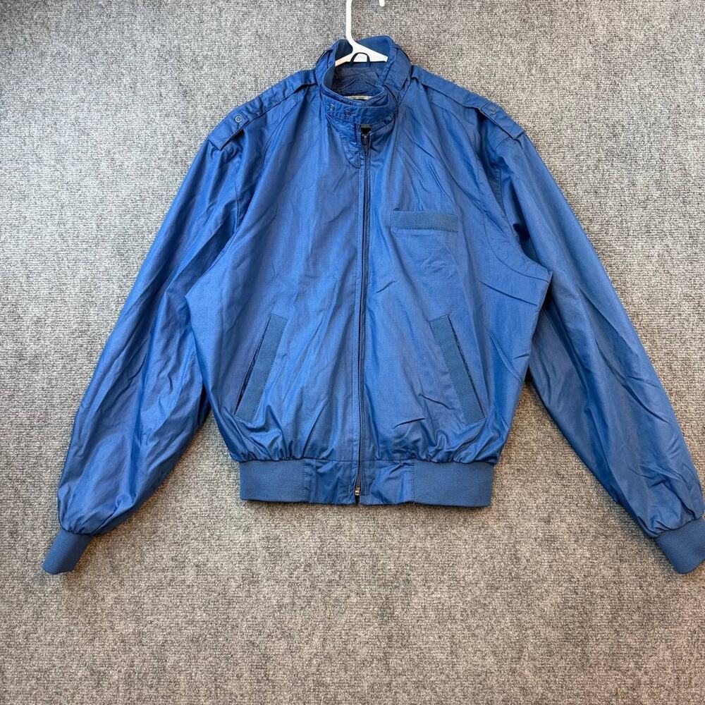Vintage Mountain Express Blue Zip Jacket Mens Size M Lightweight Thailand
